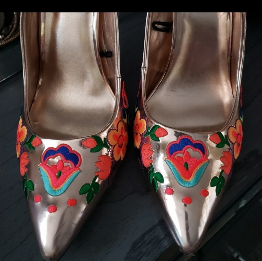 Rose gold heels size 10